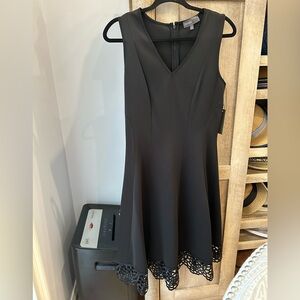 Donna Ricco Sz 12 Black Dress with lace detail. NWT.